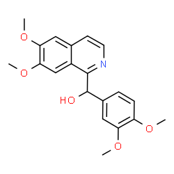 ChemSpider 2D Image | (6,7-Dimethoxy-1-isoquinolinyl)(3,4-dimethoxyphenyl)methanol | C20H21NO5