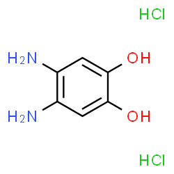 ChemSpider 2D Image | 4,5-Diamino-1,2-benzenediol dihydrochloride | C6H10Cl2N2O2