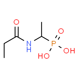 ChemSpider 2D Image | [1-(Propionylamino)ethyl]phosphonic acid | C5H12NO4P