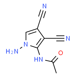 ChemSpider 2D Image | N-(1-Amino-3,4-dicyano-1H-pyrrol-2-yl)acetamide | C8H7N5O