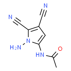 ChemSpider 2D Image | N-(1-Amino-4,5-dicyano-1H-pyrrol-2-yl)acetamide | C8H7N5O