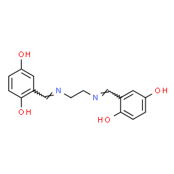 ChemSpider 2D Image | 2,2'-{1,2-Ethanediylbis[nitrilo(E)methylylidene]}di(1,4-benzenediol) | C16H16N2O4
