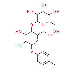 ChemSpider 2D Image | 4-Ethylphenyl 4-O-hexopyranosylhexopyranoside | C20H30O11