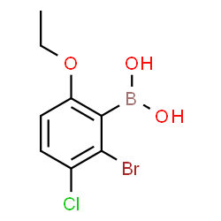ChemSpider 2D Image | 2-Bromo-3-chloro-6-ethoxyphenylboronic acid | C8H9BBrClO3