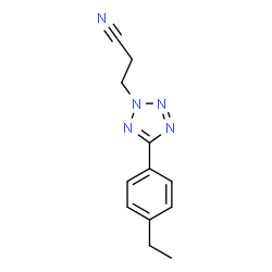 ChemSpider 2D Image | 3-[5-(4-Ethyl-phenyl)-tetrazol-2-yl]-propionitrile | C12H13N5