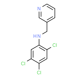 ChemSpider 2D Image | 2,4,5-Trichloro-N-(3-pyridinylmethyl)aniline | C12H9Cl3N2