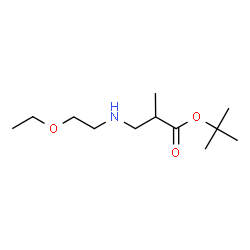ChemSpider 2D Image | tert-butyl 3-[(2-ethoxyethyl)amino]-2-methylpropanoate | C12H25NO3