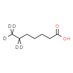 ChemSpider 2D Image | Heptanoic-6,6,7,7,7-d5 Acid | C7H9D5O2