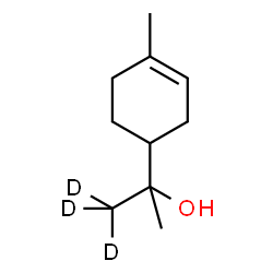 ChemSpider 2D Image | 2-(4-Methyl-3-cyclohexen-1-yl)-2-(1,1,1-~2~H_3_)propanol | C10H15D3O
