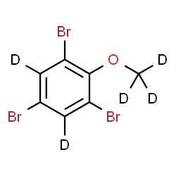 ChemSpider 2D Image | (~2~H_3_)Methyl 2,4,6-tribromo(~2~H_2_)phenyl ether | C7D5Br3O
