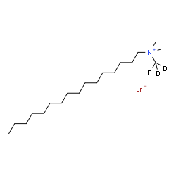 ChemSpider 2D Image | N,N-Dimethyl-N-(~2~H_3_)methyl-1-hexadecanaminium bromide | C19H39D3BrN