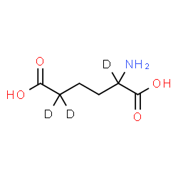 ChemSpider 2D Image | 2-Amino(2,5,5-~2~H_3_)hexanedioic acid | C6H8D3NO4
