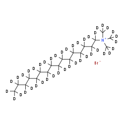 ChemSpider 2D Image | N,N,N-Tris[(~2~H_3_)methyl](~2~H_33_)hexadecan-1-aminium bromide | C19D42BrN