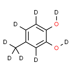 ChemSpider 2D Image | 4-(~2~H_3_)Methyl(~2~H_3_)benzene-1,2-(~2~H_2_)diol | C7D8O2