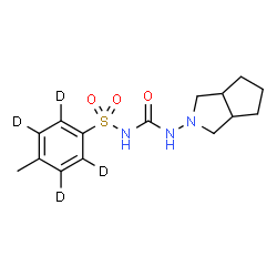 ChemSpider 2D Image | N-(Hexahydrocyclopenta[c]pyrrol-2(1H)-ylcarbamoyl)-4-methyl(~2~H_4_)benzenesulfonamide | C15H17D4N3O3S