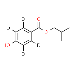 ChemSpider 2D Image | Isobutyl 4-hydroxy(~2~H_4_)benzoate | C11H10D4O3