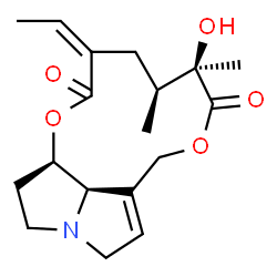 ChemSpider 2D Image | (13S,15Z)-12-Hydroxysenecionan-11,16-dione | C18H25NO5
