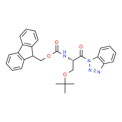 ChemSpider 2D Image | 9H-Fluoren-9-ylmethyl [(2S)-1-(1H-benzotriazol-1-yl)-3-tert-butoxy-1-oxopropan-2-yl]carbamate | C28H28N4O4