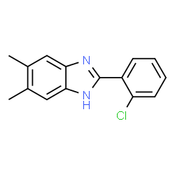 ChemSpider 2D Image | 2-(2-Chlorophenyl)-5,6-dimethyl-1H-benzimidazole | C15H13ClN2