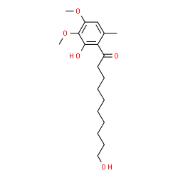 ChemSpider 2D Image | 10-Hydroxy-1-(2-hydroxy-3,4-dimethoxy-6-methylphenyl)-1-decanone | C19H30O5