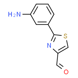 ChemSpider 2D Image | 2-(3-Aminophenyl)thiazole-4-carbaldehyde | C10H8N2OS