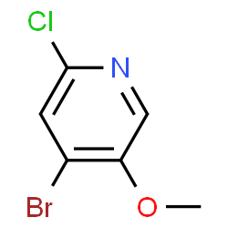 ChemSpider 2D Image | 4-Bromo-2-chloro-5-methoxypyridine | C6H5BrClNO