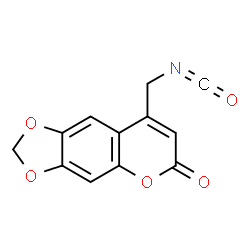 ChemSpider 2D Image | 4-ISOCYANATOMETHYL-6,7-METHYLENEDIOXYCOUMARIN | C12H7NO5