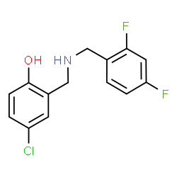 ChemSpider 2D Image | 4-Chloro-2-{[(2,4-difluorobenzyl)amino]methyl}phenol | C14H12ClF2NO