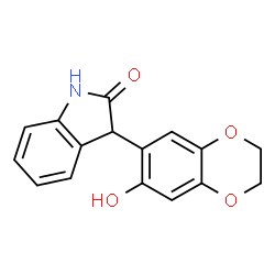 ChemSpider 2D Image | 3-(7-hydroxy-2,3-dihydro-1,4-benzodioxin-6-yl)-2,3-dihydro-1H-indol-2-one | C16H13NO4