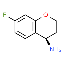 ChemSpider 2D Image | (4R)-7-Fluoro-4-chromanamine | C9H10FNO