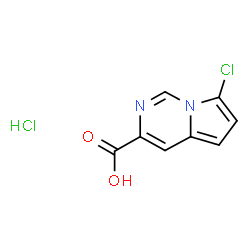 ChemSpider 2D Image | 7-Chloropyrrolo[1,2-c]pyrimidine-3-carboxylic acid hydrochloride | C8H6Cl2N2O2