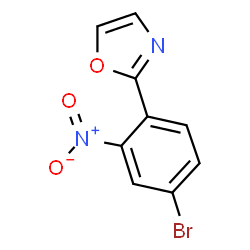 ChemSpider 2D Image | 2-(4-Bromo-2-nitrophenyl)oxazole | C9H5BrN2O3