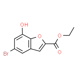 ChemSpider 2D Image | Ethyl 5-bromo-7-hydroxy-2-benzofurancarboxylate | C11H9BrO4