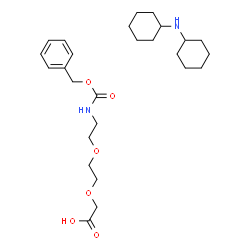 ChemSpider 2D Image | 3-Oxo-1-phenyl-2,7,10-trioxa-4-azadodecan-12-oic acid - N-cyclohexylcyclohexanamine (1:1) | C26H42N2O6