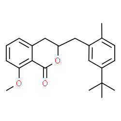 ChemSpider 2D Image | Methyl 2-[3-(5-tert-butyl-2-methylphenyl)propyl]-6-methoxybenzoate | C23H30O3