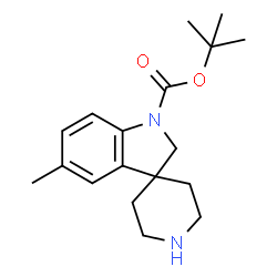 ChemSpider 2D Image | tert-butyl 5-methylspiro[indoline-3,4'-piperidine]-1-carboxylate | C18H26N2O2
