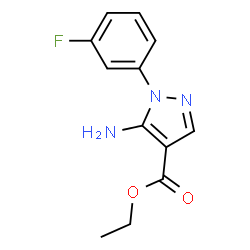ChemSpider 2D Image | Ethyl 5-amino-1-(3-fluorophenyl)-1H-pyrazole-4-carboxylate | C12H12FN3O2