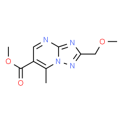 ChemSpider 2D Image | Methyl 2-(methoxymethyl)-7-methyl[1,2,4]triazolo[1,5-a]pyrimidine-6-carboxylate | C10H12N4O3