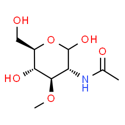 ChemSpider 2D Image | 2-Acetamido-2-deoxy-3-O-methyl-D-glucopyranose | C9H17NO6
