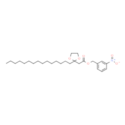 ChemSpider 2D Image | 3-Nitrobenzyl (2-pentadecyl-1,3-dioxolan-2-yl)acetate | C27H43NO6