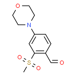 ChemSpider 2D Image | 2-(Methylsulfonyl)-4-morpholinobenzaldehyde | C12H15NO4S