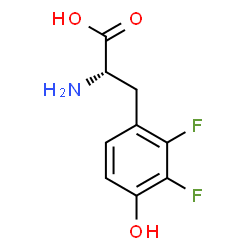 ChemSpider 2D Image | 2,3-Difluoro-L-tyrosine | C9H9F2NO3