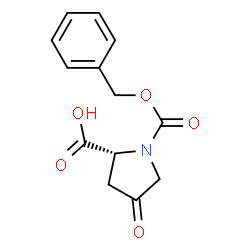 ChemSpider 2D Image | N-Cbz-4-oxo-D-proline | C13H13NO5