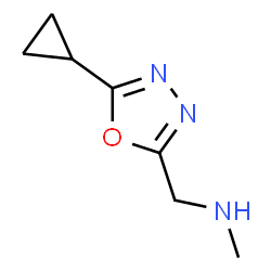 ChemSpider 2D Image | 5-Cyclopropyl-N-methyl-1,3,4-oxadiazole-2-methanamine | C7H11N3O