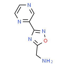 ChemSpider 2D Image | (3-(Pyrazin-2-yl)-1,2,4-oxadiazol-5-yl)methanamine | C7H7N5O