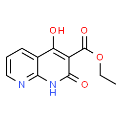 ChemSpider 2D Image | Ethyl 4-hydroxy-2-oxo-1,2-dihydro-1,8-naphthyridine-3-carboxylate | C11H10N2O4
