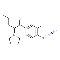 ChemSpider 2D Image | 1-(4-Azido-3-iodophenyl)-2-(1-pyrrolidinyl)-1-pentanone | C15H19IN4O
