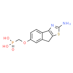 ChemSpider 2D Image | {[(2-Amino-8H-indeno[1,2-d][1,3]thiazol-6-yl)oxy]methyl}phosphonic acid | C11H11N2O4PS