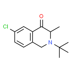 ChemSpider 2D Image | 6-Chloro-3-methyl-2-(2-methyl-2-propanyl)-2,3-dihydro-4(1H)-isoquinolinone | C14H18ClNO