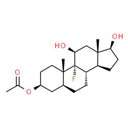 ChemSpider 2D Image | (3beta,5alpha,11beta,17beta)-9-Fluoro-11,17-dihydroxyandrostan-3-yl acetate | C21H33FO4